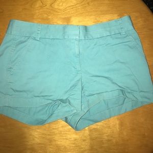 turquoise jcrew shorts