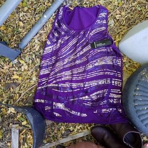NWT George Purple Sequins Tank Top