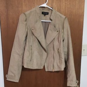 NEVER WORN Faux Suede Tan Jacket