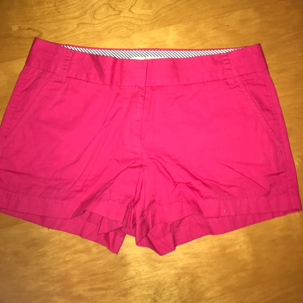 hot pink jcrew shorts