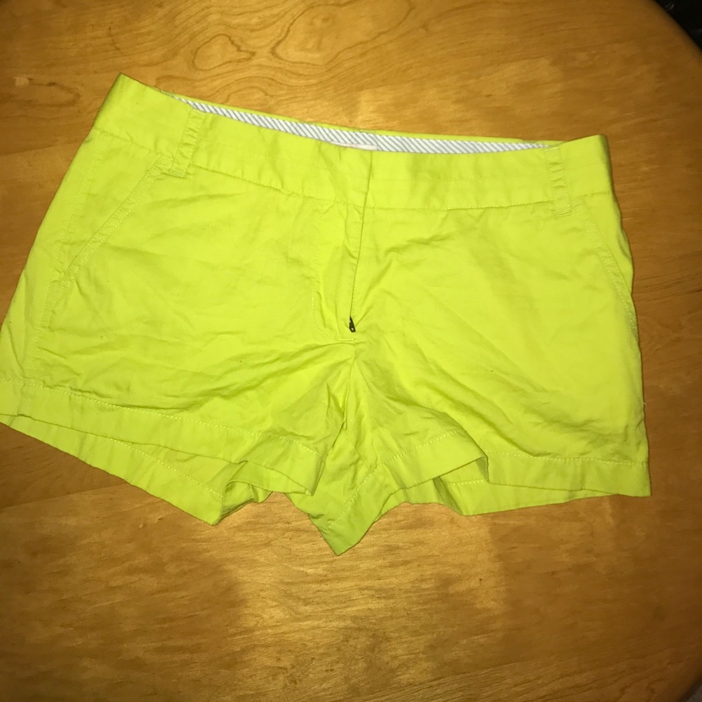 lime green jcrew shorts