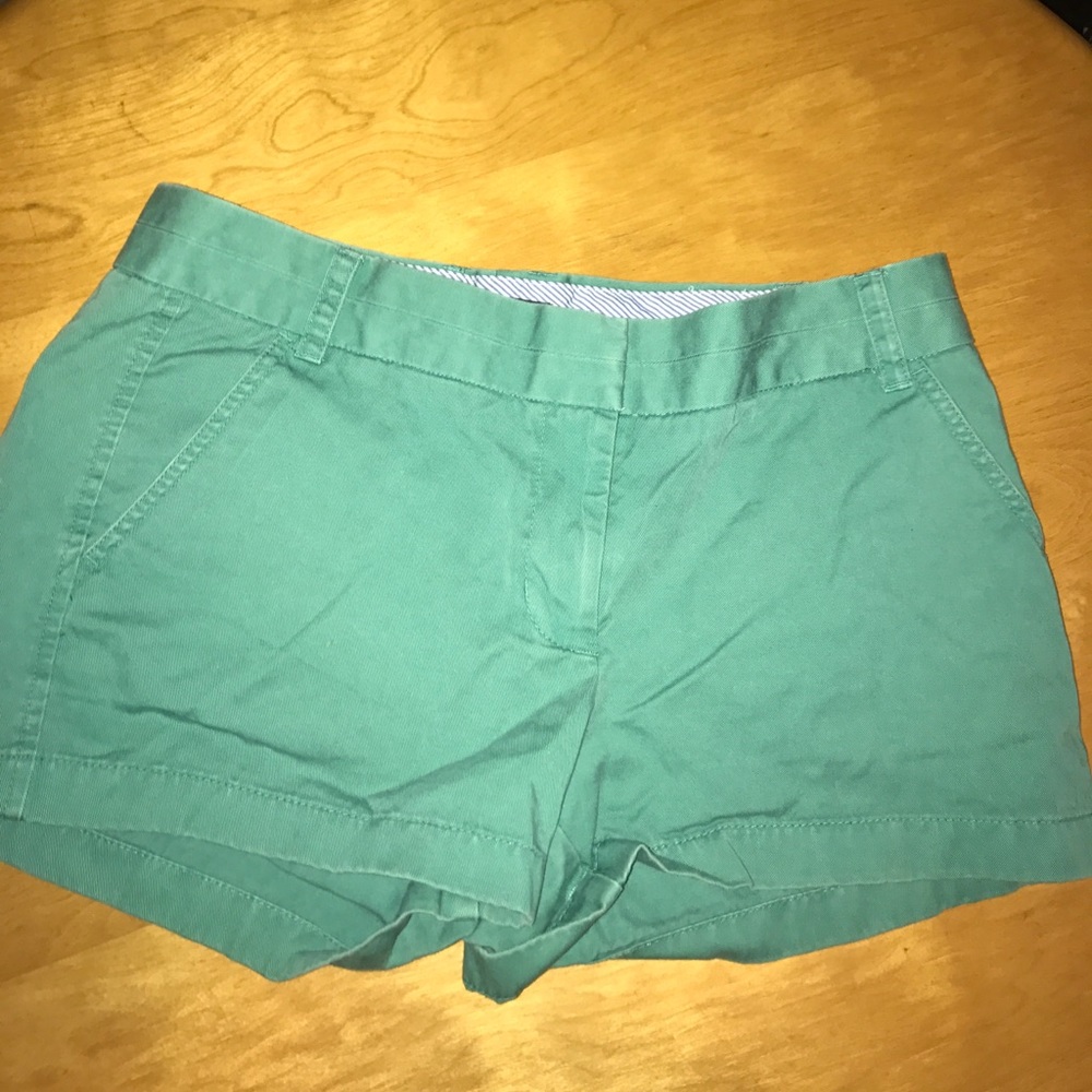 green jcrew shorts