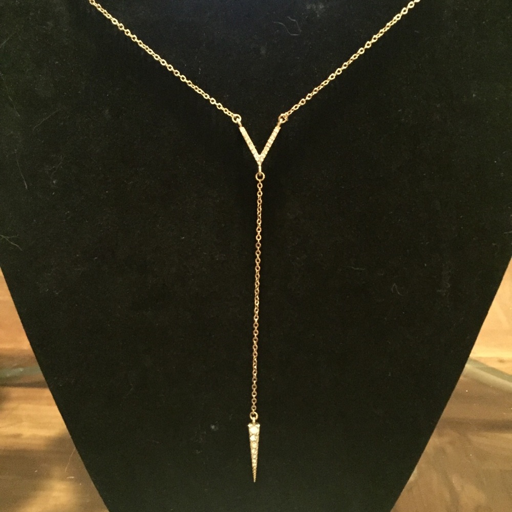 Chloe + Isabel Pave Chevron + Spike Y Necklace