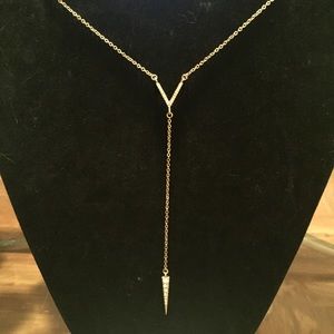 Chloe + Isabel Pave Chevron + Spike Y Necklace