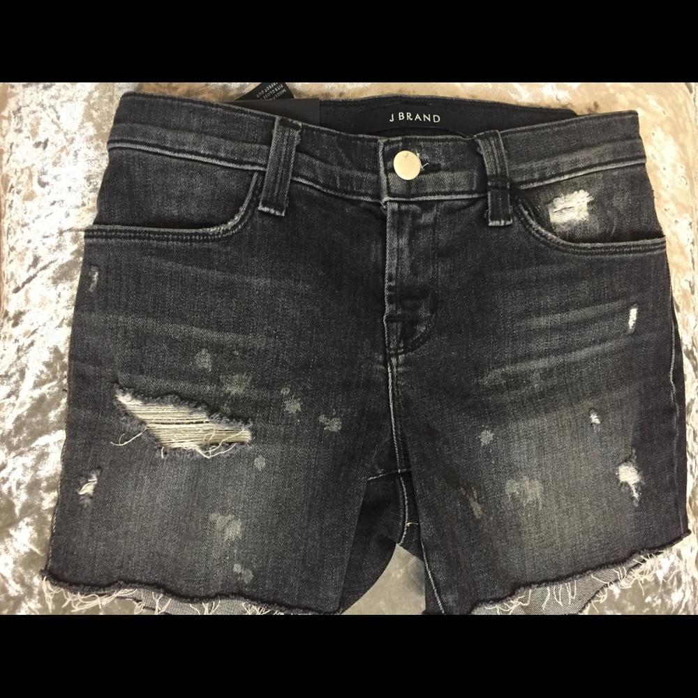 NEW J Brand Gray Distressed Shorts Size 24
