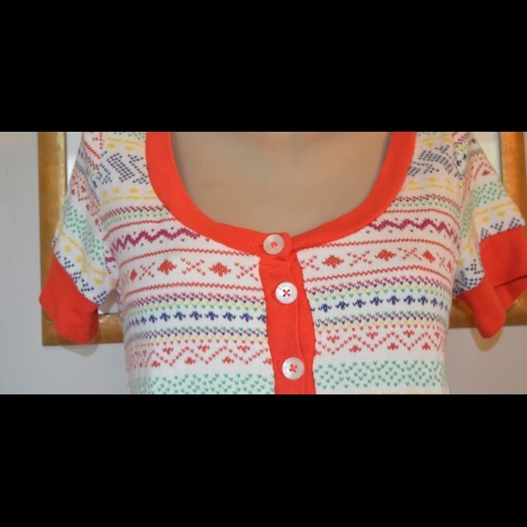 ANTHROPOLOGIE LILKA FAIR ISLE PRINT BUTTON FRONT - Picture 2 of 6