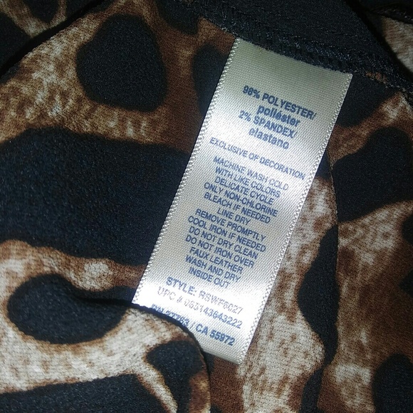 S&L Available! Leopard Pattern Rafaella Blouse - Picture 5 of 8