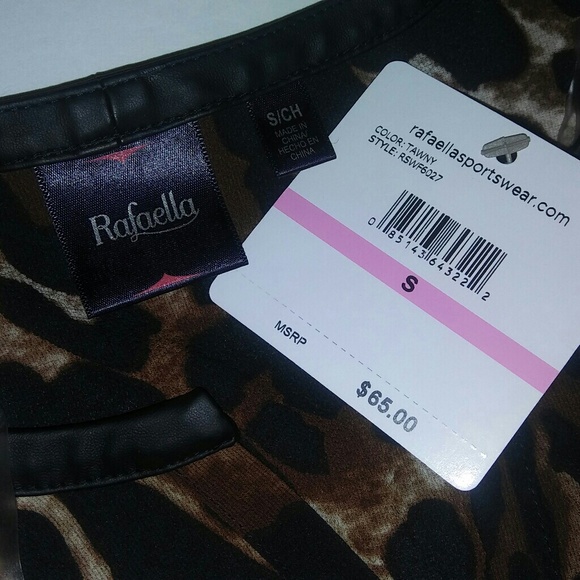 S&L Available! Leopard Pattern Rafaella Blouse - Picture 6 of 8