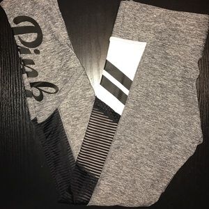 Grey w/light pink yoga tights (PINK)