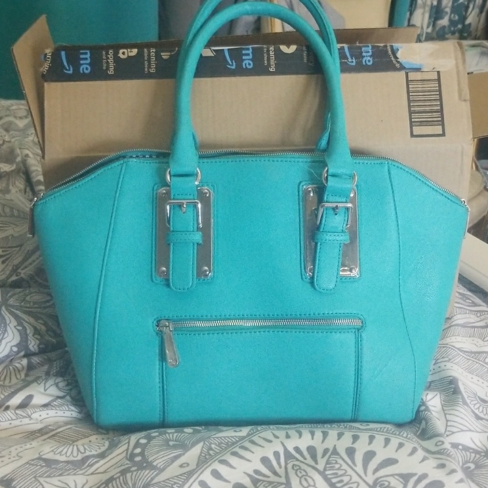 Charming Charlie teal purse