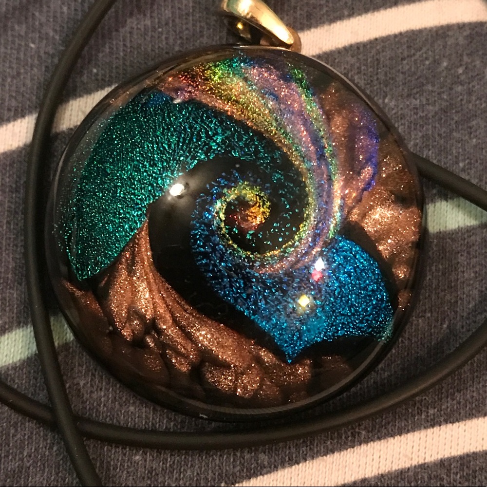 Blown glass necklace