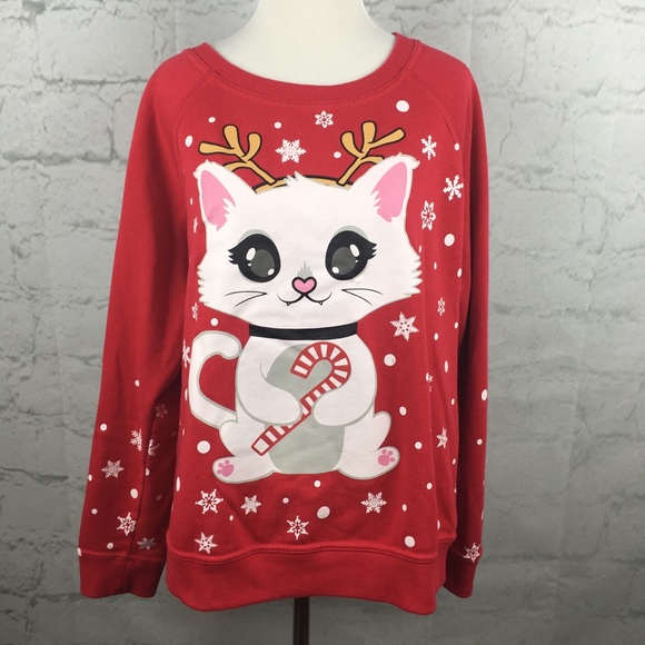 kitten ugly christmas sweater