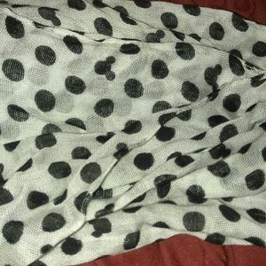 Disney Parks Black Poka Dots and Icons Scarf