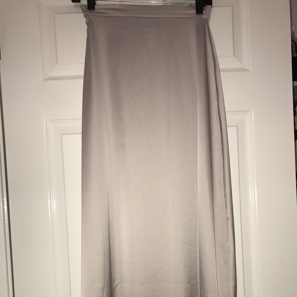 Long silk skirt