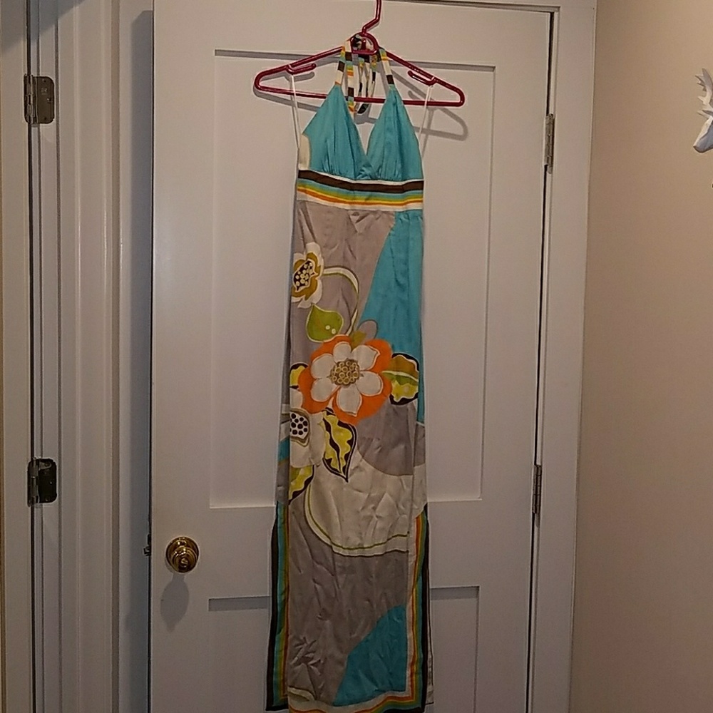 Bright and beautiful Trina Turk maxi halter