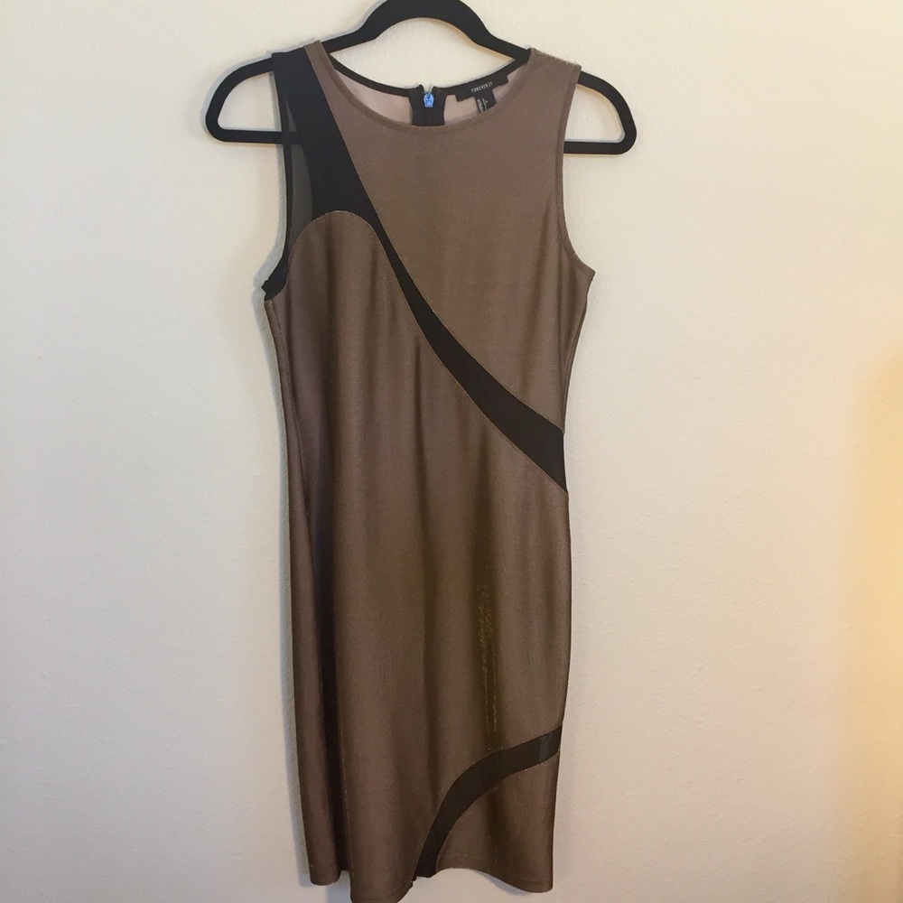 Shiny Gold & Black Party Dress