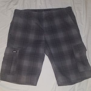 Zoo York black plaid cargo shorts