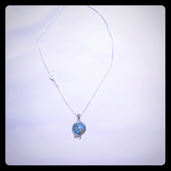 Silver necklace Snake pendant - Picture 1 of 1