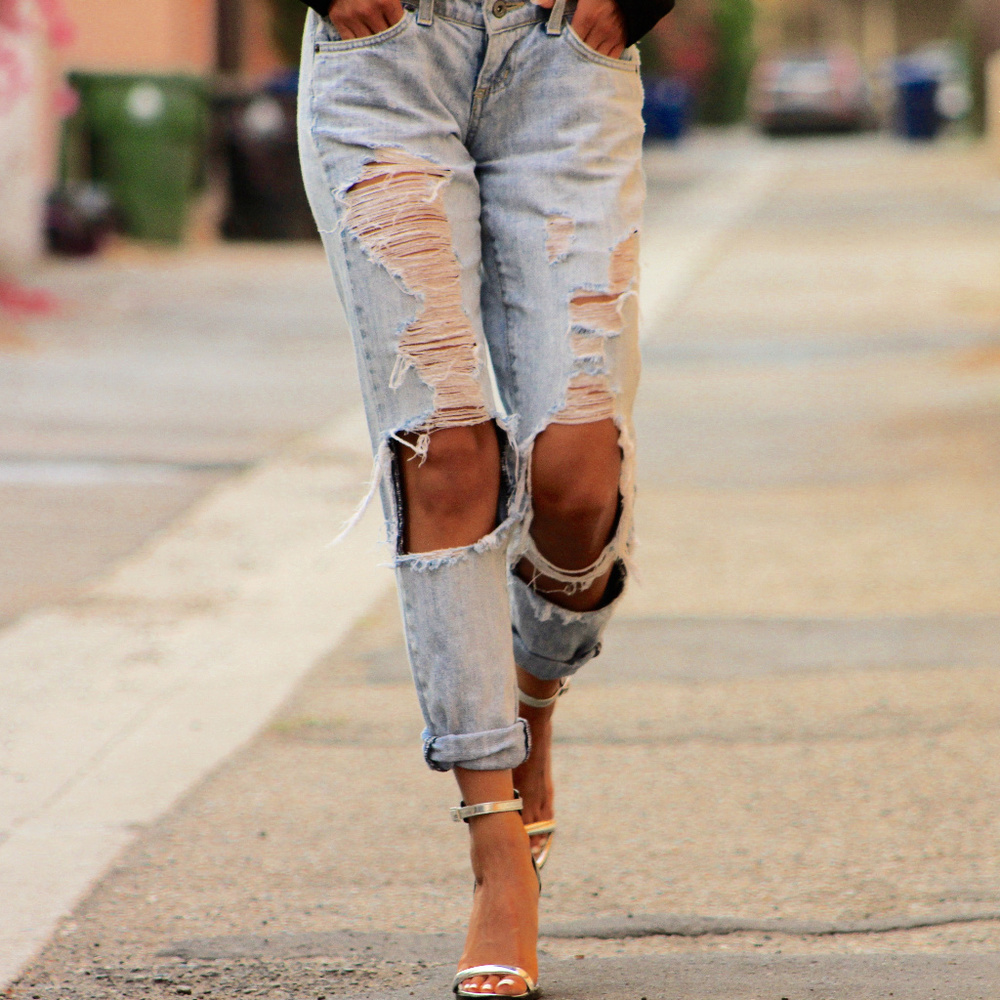 LF / CARMAR Distressed Boyfriend Jeans