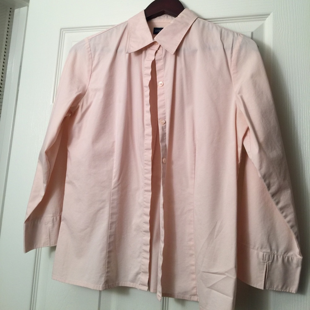 Ann Taylor Pink 3/4 sleeve button down