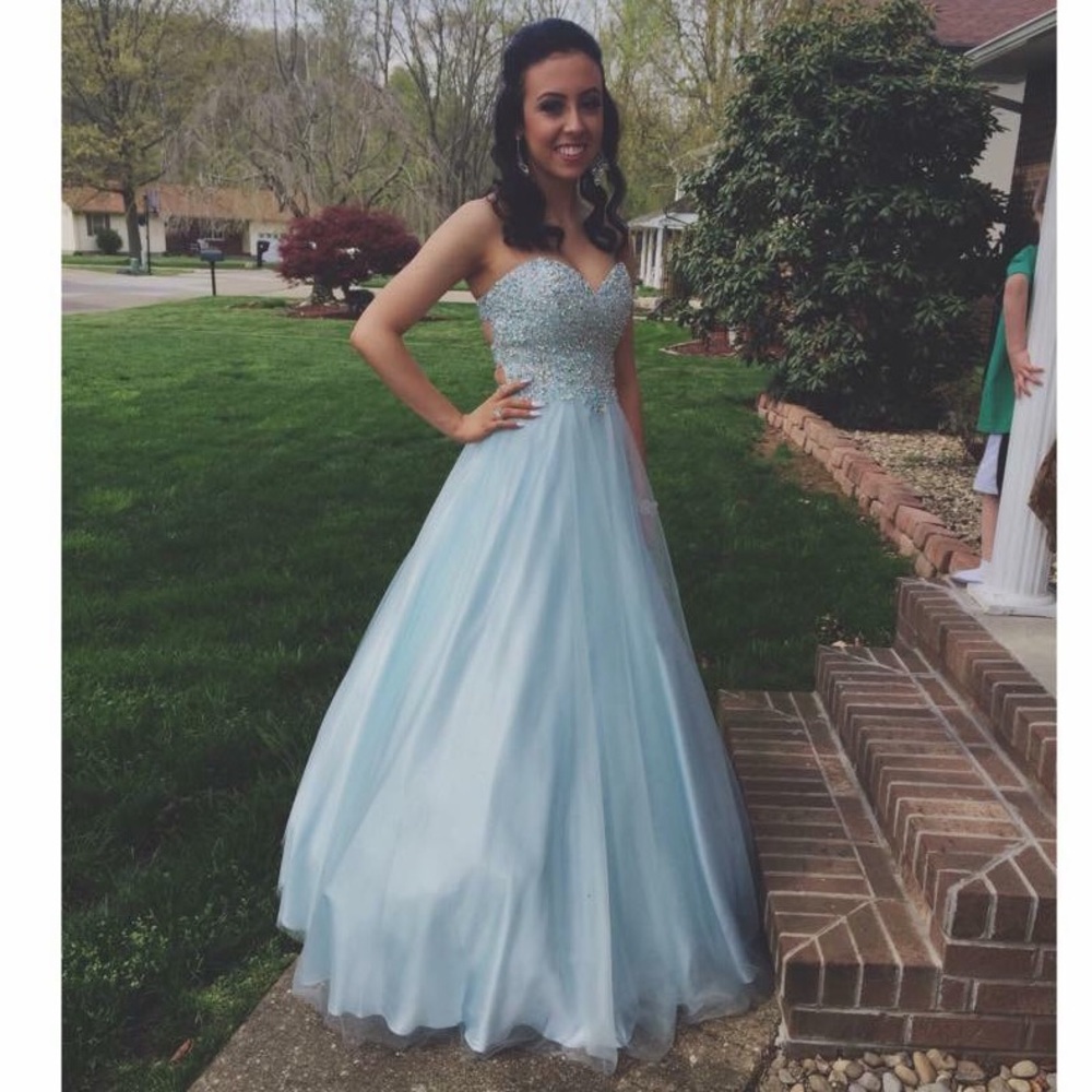 Light blue prom dress