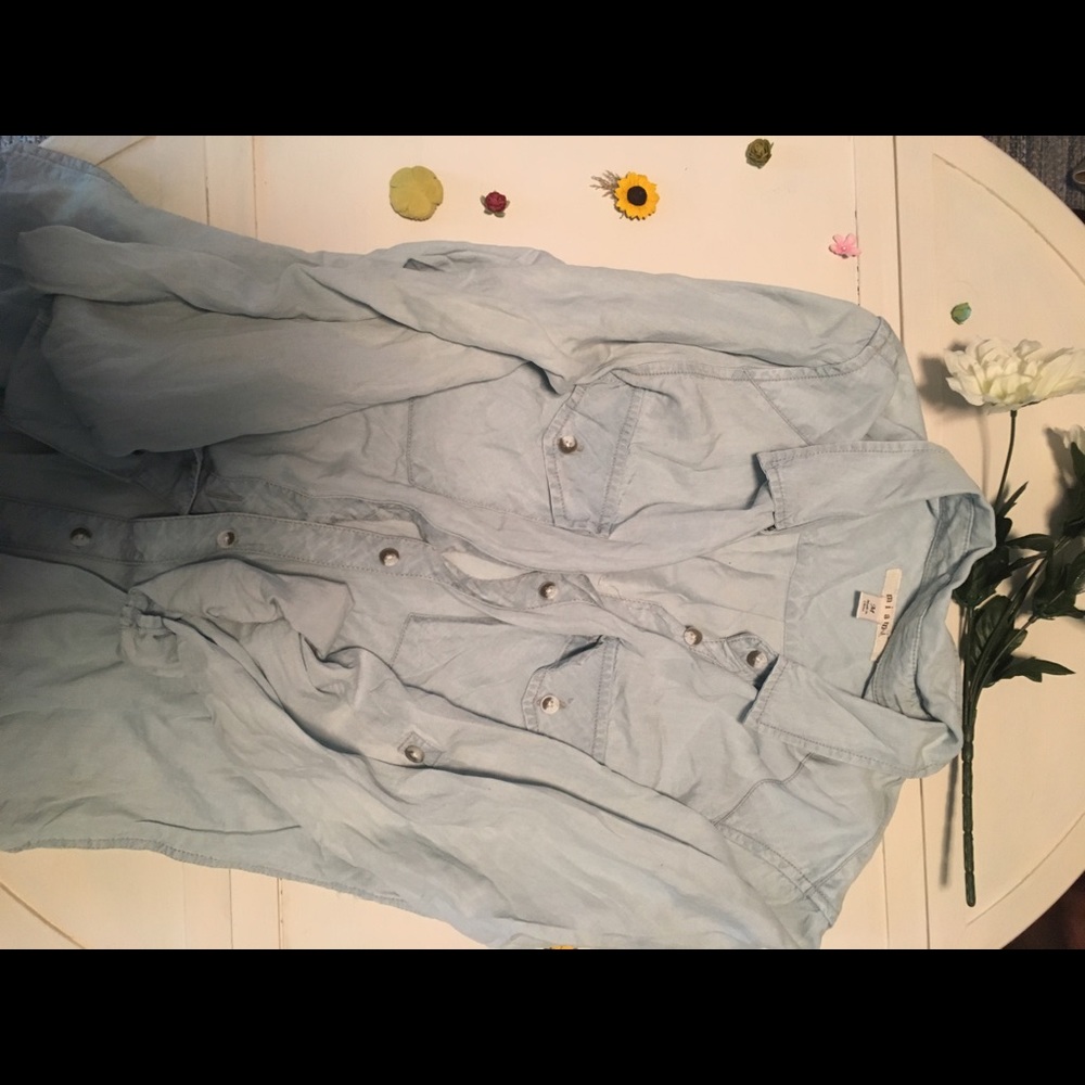 Baby blue button up
