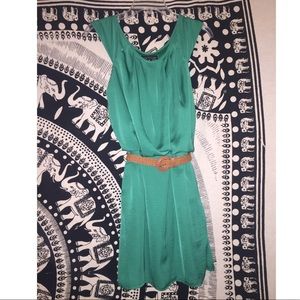 Emerald green modest dress