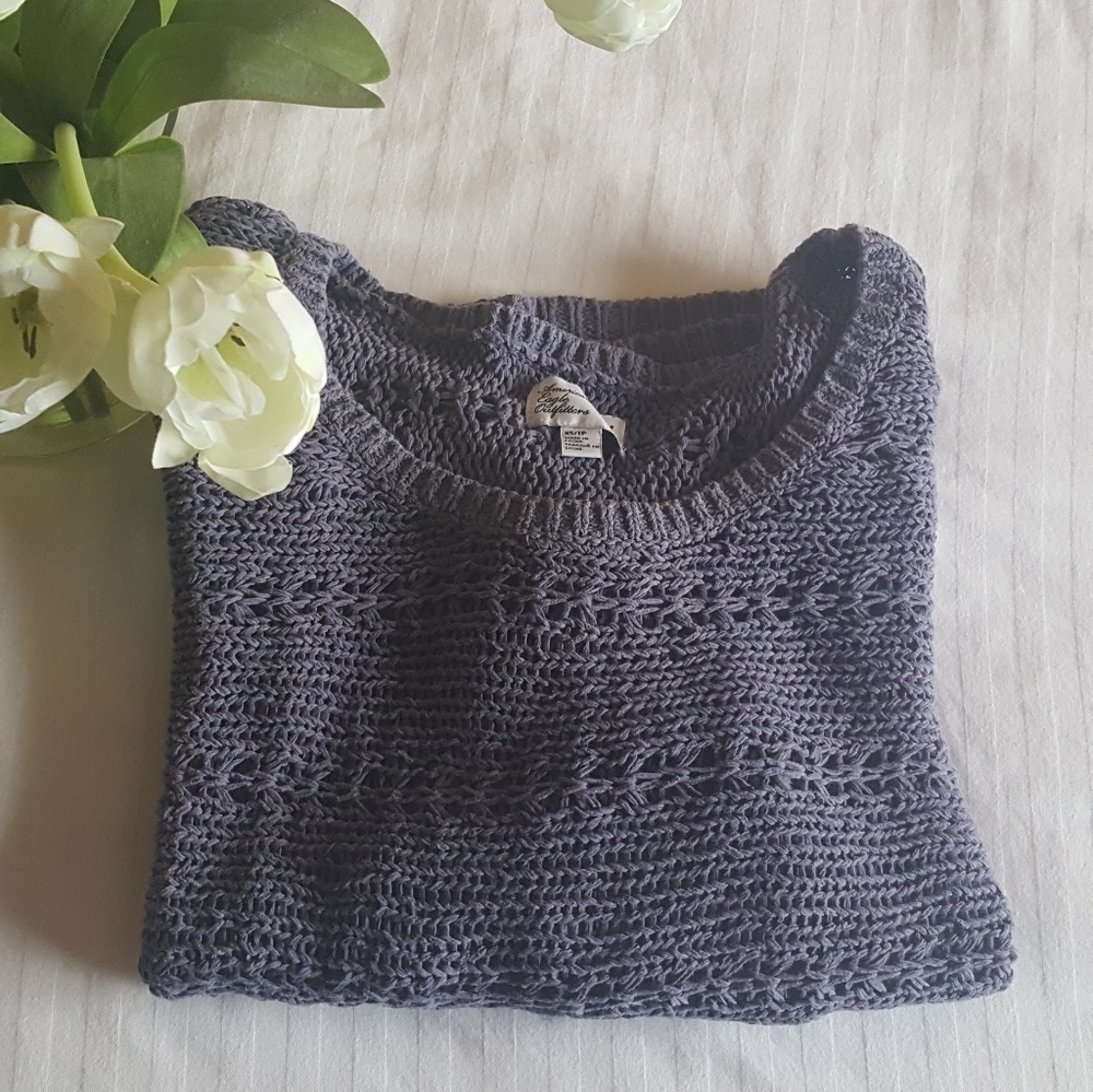 American Eagle Open Stitch Dolman Sweater