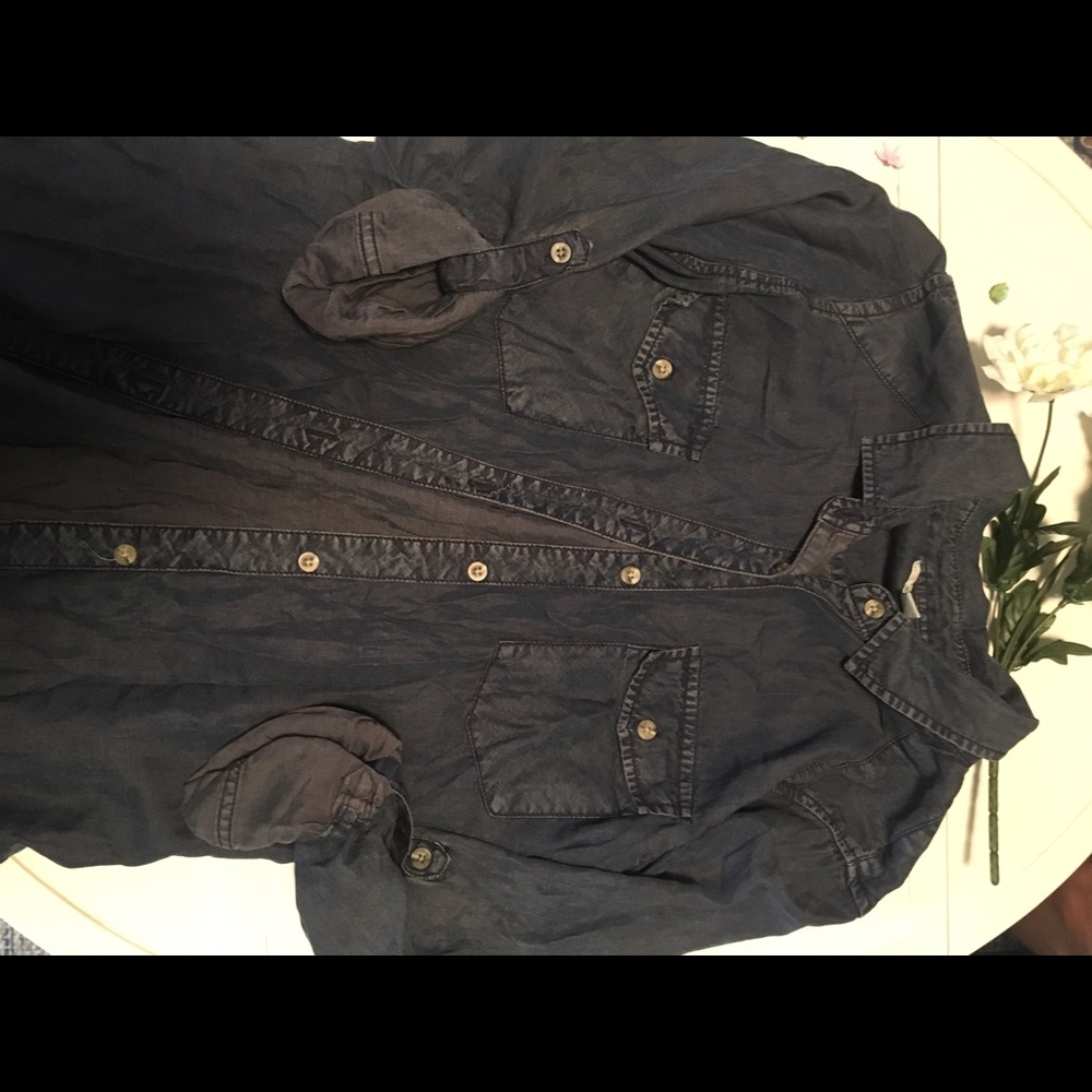Dark blue button up