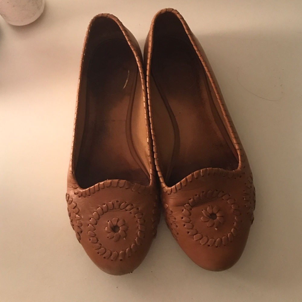 Jack rogers leather flats