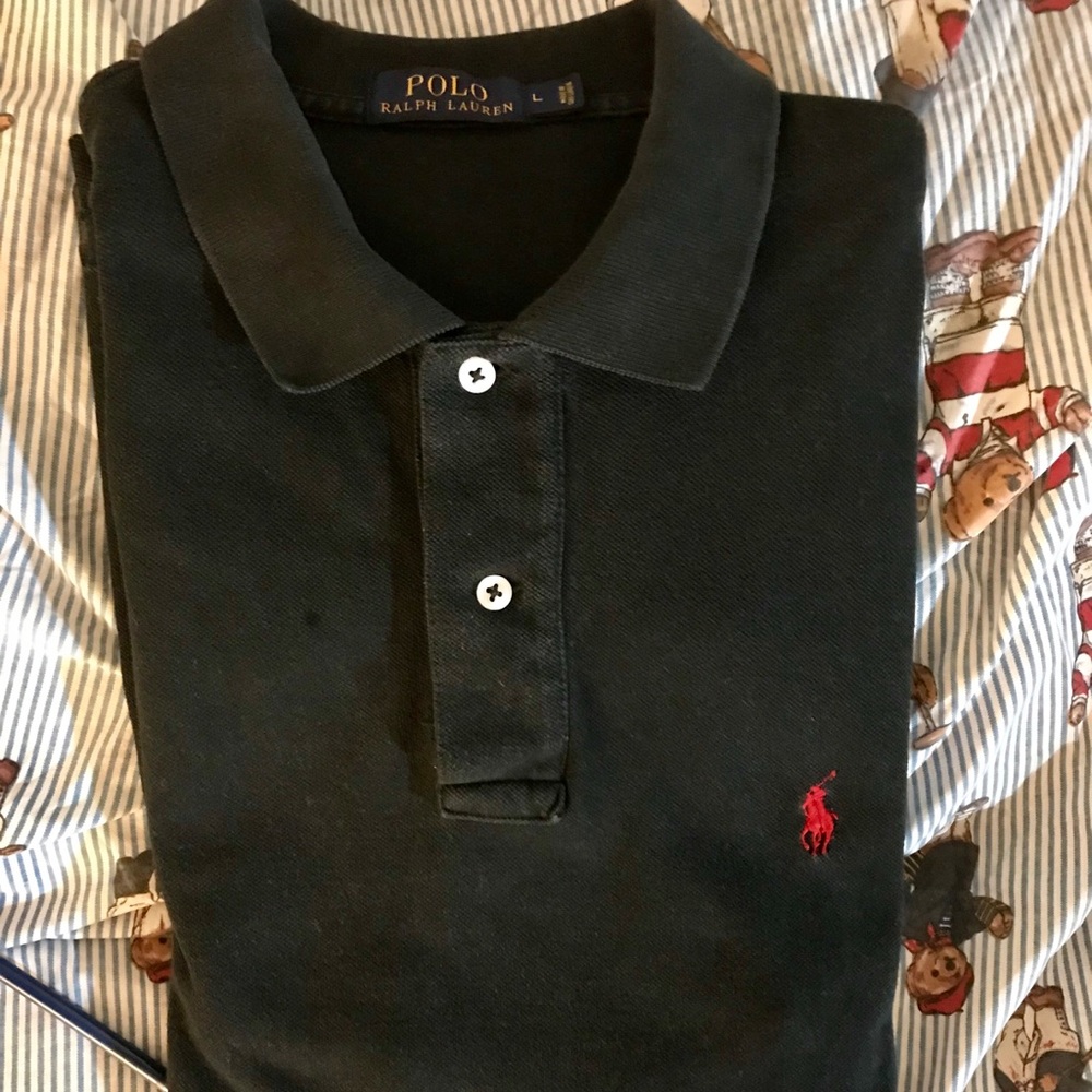 Black Polo by Ralph Lauren Pique Polo
