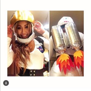 Adult astronaut helmet costume hat
