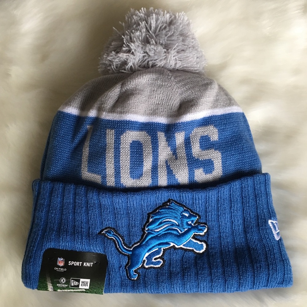 NWT Detroit Lions Pom Hat - Picture 2 of 5
