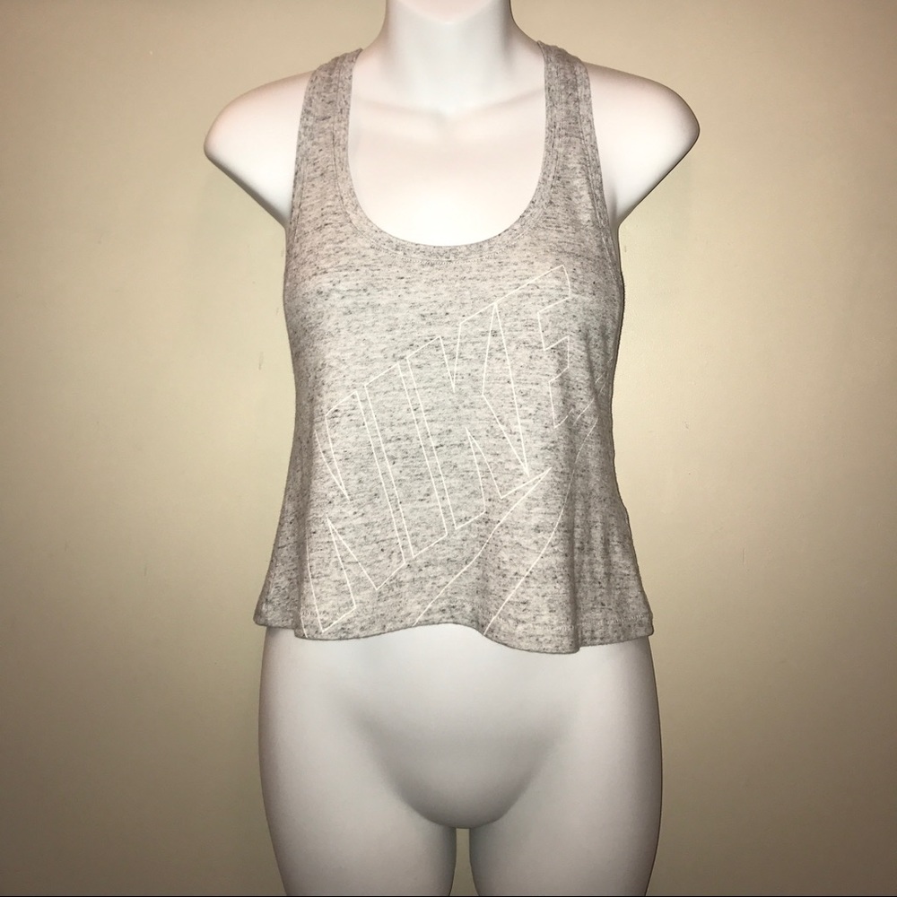 Nike Grey Cropped Tank Top
