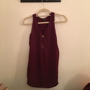 burgundy tank