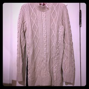 Banana Republic cable knit sweater w/ zipper