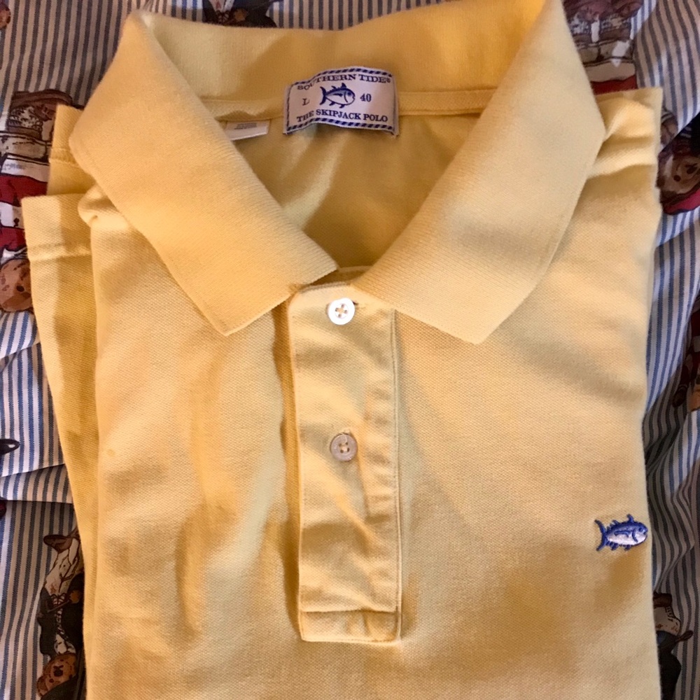 Yellow Southern Tide Skipjack Polo