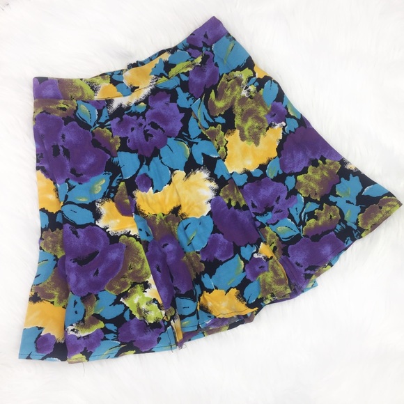 Reformation Dresses & Skirts - Reformation Abstract Floral Print Skirt Purple