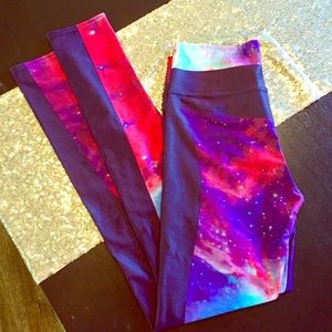 Lotus Leggings Galaxy Athletic Style in Purple SzM