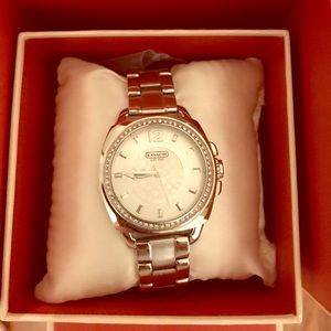 Coach silver boyfriend watch