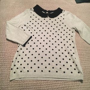 Polka Dot Peter Pan collar sweater