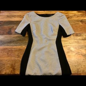 BCBG Paris "Sophia" 0/XS Polka-Dot Mini Dress