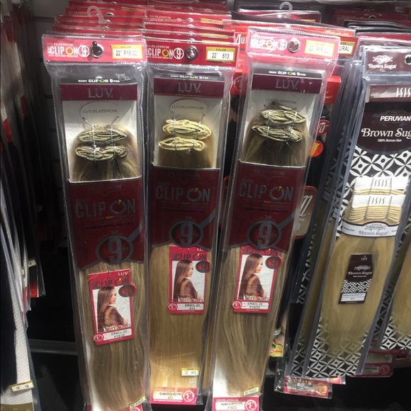 Blonde long human hair extensions Clipin Remy new main image 5
