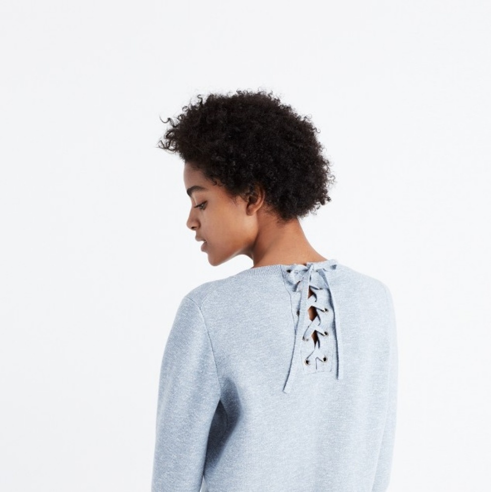 Madewell laced-back pull over sweater