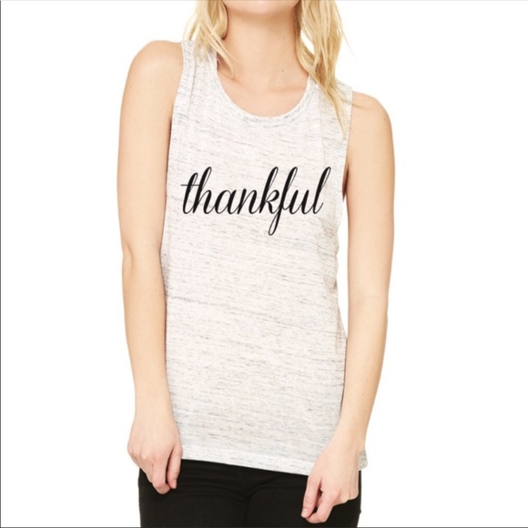 "thankful" muscle tee - Picture 2 of 5