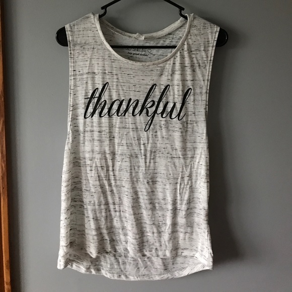 "thankful" muscle tee - Picture 4 of 5