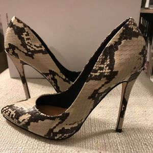 Maiden Lane Snakeskin Heels