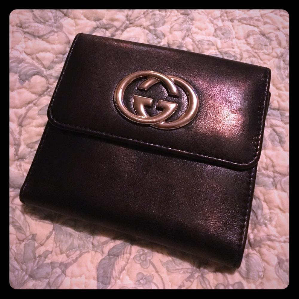 Leather French Flap Gucci Wallet