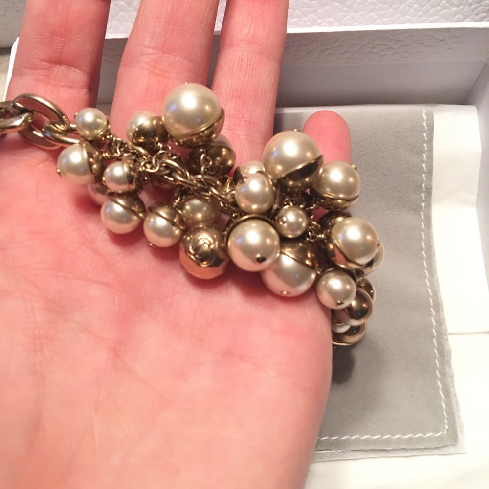 Dior Multi Strand Gold And White Pearls Bracelet - Picture 5 of 8