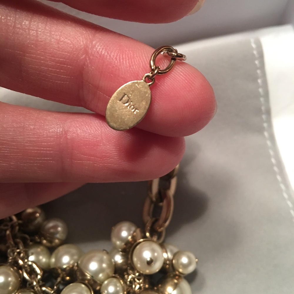 Dior Multi Strand Gold And White Pearls Bracelet - Picture 7 of 8